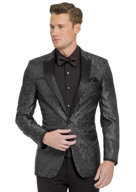 825 Black Paisley Chase Tuxedo